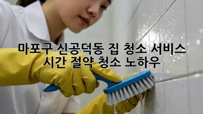 마포구 신공덕동 집 청소 서비스: 시간 절약 청소 노하우