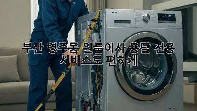 부산 영주동 원룸이사? 용달 전용 서비스로 편하게!